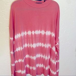 PINK Long Sleeve Tie Die